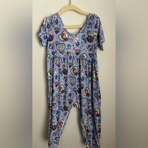Resort to Smooth Bamboo Frozen bubble Jumpsuit💜🤍🩵 Size 4T